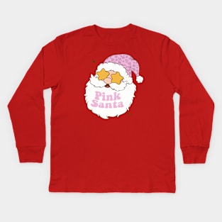 pink santa Kids Long Sleeve T-Shirt